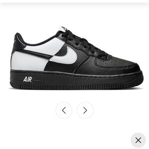 Nike Air Force 1 Next Nature  Bag g Kid Black and White Shoes Like New Sz 1